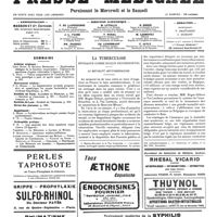 0725 - Page 725 - Sommaire / La tuberculose envisagée comme risque professionnel. La mutualité antituberculeuse