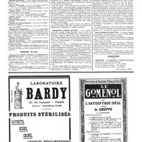 0739 - Page 739 - Cours, leçons et conférences du 13 au 20 juin 1920. Samedi 19 juin / Dimanche 20 juin / Faculté de Paris. Hôpital des Enfants-Malades / Clinique des maladies mentales / Hôpitaux et hospices. Hôpital de la Pitié / Asile d'aliénés de Saint-Yvon / Concours. Agrégation (Voir la suite, p. 741.)