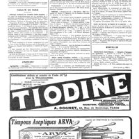 0761 - Page 763 - Avis et renseignements / Faculté de Paris. Clinique médicale de l'hôpital Saint-Antoine / Concours. Agrégation / Prosectorat / Adjuvat / Clinicat / Office public d'hygiène sociale / Ecole du service de santé de la marine / Nouvelles. Distinctions honorifiques (Voir la suite, p. 765.)