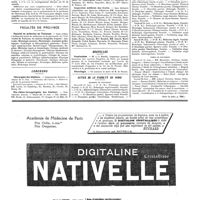 0788 - Page 791 - Faculté de Paris. Cliniques des enfants / Facultés de Province. Faculté de médecine de Toulouse / Concours. Chirurgien des hôpitaux / Oto-rhino-laryngologiste des hôpitaux / Médecin de l'assistance médicale / Inspection médicale des écoles / Nouvelles. Nomination / Nécrologie / Actes de la Faculté de Paris (Voir la suite, p. 795.)