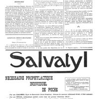 0820 - Page 823 - Chirurgie pratique. Sur un point de technique du traitement des arthrites purulentes du genou [P. Truffert] / Nécrologie [Médecin inspecteur Simonin] / Questions médico-militaires. Sursis d'incorporation