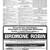 0852 - Page 855 - Cours, leçons et conférences du 4 au 11 juillet 1920. Vendredi 9 juillet / Samedi 10 juillet / Dimanche 11 juillet / Avis et renseignements / Universités de Province. Faculté de médecine de Toulouse / Concours. Oto-rhino-laryngologiste des hôpitaux / Hôtel Saint-Joseph / Nouvelles. Distinctions honorifiques / Société de neurologie (Voir la suite, p. 857.)