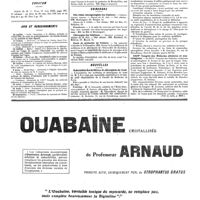 0860 - Page 863 - Drain à ailettes préparé extemporanément [E. Douay] / Erratum / Avis et renseignements / Hôpitaux et hospices. Hôpital de la Charité / Hôpitaux de Toulon / Concours. Oto-rhino-laryngologiste des hôpitaux / Chirurgien des hôpitaux / Ecole de médecine de Poitiers / Nouvelles. Association des médecins et chirurgiens du Front / XXIVe Congrès des médecins aliénistes et neurologistes (Voir la suite, p. 867.)
