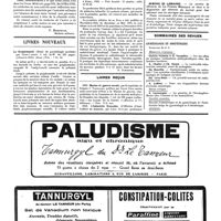 0878 - Page 881 - Questions médico-militaires. Rectificatif [P. Bonnette] / Livres nouveaux. La graphomanie (Essai de psychologie morbide), par Ossip-Lourié... (Librairie Félix Alcan)... [P. Hartenberg] / Précis des maladies du nourrisson, par M. Walter Birk... (Marcus et Webers, éditeurs, à Bonn), 1920... [G. Schreiber] / Livres reçus / Sommaires des revues. Gynécologie et obstétrique