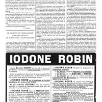 0913 - Page 916 - La vie syndicale. Assemblée générale du syndicat des médecins de la Seine [L. Pamart] / Le comité de propagande d'hygiène sociale et d'éducation prophylactique