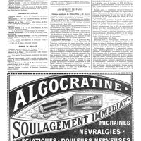 0923 - Page 926 - Cours, leçons et conférences du 18 au 25 juillet 1920. Jeudi 22 juillet / Vendredi 23 juillet / Samedi 24 juillet / Dimanche 25 juillet / Université de Paris. Clinique médicale de l'Hôtel-Dieu / Laboratoire d'histologie / Clinique Baudelocque d'accouchement et de gynécologie