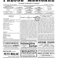 0930 - Page 933 - Sommaire / Le monument aux morts de l'Internat. Liste des Internes et anciens Internes des hôpitaux de Paris morts pour la France au cours de la guerre