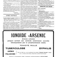 0945 - Page 948 - Questions médico-militaires. Concours pour l'Ecole de santé de Lyon en 1920 [P. Bonnette] / Livres nouveaux. Les allures cliniques de la syphilis et les formes de paralysie générale consécutive, par M. L.-R. Sanguineti... Paris, 1920... (Jouve et Compagnie)... [R. Burnier] / Sommaires des revues. Revue d'orthopédie