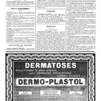 0951 - Page 954 - Cours, leçons et conférences du 25 juillet au 1er août 1920. Samedi 31 juillet / Dimanche 1er août / Avis et renseignements / Universités de Province. Ecole de médecine de Marseille / Hôpitaux et hospices. Hôpital Broca / Concours. Chirurgien des hôpitaux / Nouvelles. Paris et départements. Distinctions honorifiques / La journée de 8 heures et les dispensaires / Les relations médicales franco-polonaises / Institut international d'anthropologie