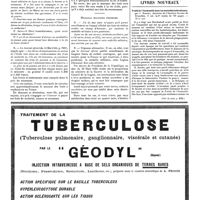 0967 - Page 970 - Questions médico-militaires. Démission de l'Ecole de Lyon. Remboursement au Trésor / Médaille militaire posthume [P. Bonnette] / Livres nouveaux. Traité de l'Immunité dans les maladies infectieuses, par J. Bordet... (Voir la suite, p. 975.)