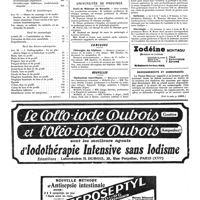 0998 - Page 1001 - Les frais médicaux en matière d'accidents du travail (Suite) (A suivre.) / Université de Paris. Vacances de chaires / Universités de Province. Ecole de médecine de Marseille / Concours. Chirurgien des hôpitaux / Nouvelles. Distinctions honorifiques / Décorations / Sorbonne / Nécrologie / Renseignements et communiqués (Voir la suite, p. 1003.)