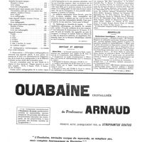 1004 - Page 1007 - Les frais médicaux en matière d'accidents du travail (Suite) (A suivre.) / Hôpitaux et hospices. Hôtel-Dieu / Concours. Inspection médicale des écoles / Nouvelles. Distinctions honorifiques (Voir la suite, p. 1011.)