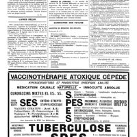 1166 - Page 1169 - Livres nouveaux. Préceptes et maximes d'éducation physique, par Maurice Boigey... (Payot et Compagnie)... Paris / Livres reçus / Sommaires des revues. Archives de médecine des enfants / Avis et renseignements / Université de Paris. Leçons de perfectionnement sur la diphtérie
