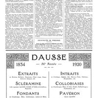1167 - Page 1170 - Université de Paris. Leçons de perfectionnement sur la diphtérie / Clinique des maladies cutanées et syphilitiques / Universités de Province. Ecole de plein exercice de médecine et de pharmacie de Marseille / Ecole de médecine de Marseille