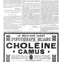 1205 - Page 1208 - Chirurgie pratique. L'anesthésie générale dosimétrique au chlorure d'éthyle [Gaston Houzel] / Questions médico-militaires. Situations militaires [P. Bonnette] / Livres nouveaux. Moeurs intimes du passé par M. Cabanès... (Albin Michel, éditeur) [G. Vitoux]