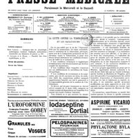 1218 - Page 1221 - Sommaire / La lutte contre la tuberculose et les sanatoriums