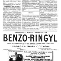 1262 - Page 1265 - Université de Paris. Institut de médecine légale et de psychiatrie / Clinique médicale de l'hôpital Saint-Antoine / Universités de Province. Créations de chaires / Concours. Ecoles du service de santé de la marine / Bourses de doctorat / Internat de Saint-Lazare (Voir la suite, p. 1267.)