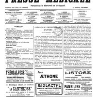 1270 - Page 1273 - Sommaire / Congrès de physiothérapie d'Anvers (11-12 septembre 1920)