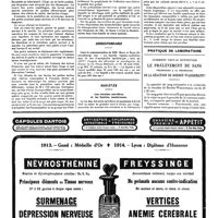 1275 - Page 1278 - Maladie cutanée résultant du maniement d'orge véhicule d'un acarien / Correspondance / Variétés. Les retraites ouvrières et les familles nombreuses / Pratique de laboratoire. Comment faut-il effectuer le prélèvement du sang nécessaire à la recherche de la réaction de Bordet-Wassermann ?