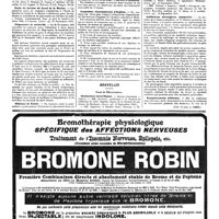 1284 - Page 1287 - Concours. Externat / Ecole du service de santé de la marine / Dispensaire de salubrité / Hôpitaux de Rouen / Inspecteur départemental d'Hygiène / Nouvelles. Paris et départements. Distinctions honorifiques / Ambulance chirurgicale automobile / Remplacements médicaux (Voir la suite, p. 1289.)