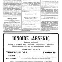1301 - Page 1304 - Le premier Congrès de l'histoire de l'art de guérir à Anvers (7-12 août 1920) : en marge du Congrès / La vie syndicale. Syndicat départemental des Médecins de la Nièvre / Syndicat départemental des Médecins de l'Allier / Syndicats généraux des Médecins de l'Allier et de la Nièvre / L'enseignement par la Faculté de médecine de Paris