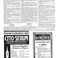 1312 - Page 1315 - Hôpitaux et hospices. Association d'enseignement médical des Hôpitaux de Paris / Concours. Pharmacie centrale des hôpitaux / Hôpitaux de Marseille / Hôpitaux de Grenoble / Internat de Saint-Lazare / Nouvelles. Paris et départements. Nomination / Laboratoire de Sérologie / VIIe Réunion sanitaire provinciale / Fondation d'un Institut de psychologie à l'Université de Paris (Voir la suite, p. 1317.)