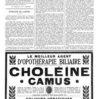 1321 - Page 1324 - Principes généraux de l'assistance et de l'hospitalisation des nourrissons malades [P. Nobécourt et G. Schreiber] / L'enfance de Laënnec