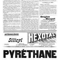 1358 - Page 1361 - Nouvelles. Distinctions honorifiques / Sorbonne / Société de psychothérapie, d'hypnologie et de psychologie / Maladies du larynx, des oreilles et du nez / Société amicale des élèves et anciens élèves du Val-de-Grâce / Ecole centrale de puériculture / L'engagement sexennal des médecins militaires / Corps de santé militaire / Service de santé de la marine / Les médecins aux Armées. Citations à l'ordre du jour / Renseignements et communiqués (Voir la suite, p. 1363.)