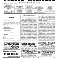 1362 - Page 1365 - Sommaire / Les idées modernes sur l'organisation hospitalière