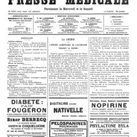 1390 - Page 1393 - Sommaire / La chimie et l'effort alimentaire de l'Allemagne pendant la guerre / A. - L'alimentation humaine