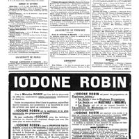 1428 - Page 1431 - Cours, leçons et conférences du 25 au 30 octobre 1920. Vendredi 29 octobre / Samedi 30 octobre / Université de Paris. Pathologie expérimentale et comparée / Clinique chirurgicale infantile / Universités de Province. Ecole de médecine de Marseille / Concours. Prix Filloux / Internat / Externat / Nouvelles. Distinctions honorifiques (Voir la suite, p. 1433.)
