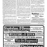 1430 - Page 1433 - Nouvelles. Distinctions honorifiques / Union internationale contre la tuberculose / Service de santé de la marine / Réunion sanitaire provinciale / Pour les étudiants / Actes de la Faculté de Paris / Renseignements et communiqués (Voir la suite, p. 1435.)