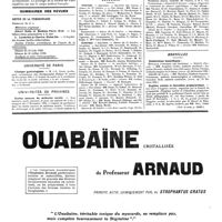 1436 - Page 1439 - A propos d'une circulaire récente sur l'initiative privée / Sommaires des revues. Revue de la tuberculose / Université de Paris. Clinique gynécologique / Universités de Province. Ecoles annexes de médecine navale / Concours. Internat / Externat / Nouvelles. Distinctions honorifiques / Hygiène sociale et éducation prophylactique (Voir la suite, p. 1443.)
