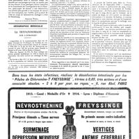 1444 - Page 1447 - Pour la production scientifique [Georges Weiss] / Géographie médicale. La trypanosomiase sur l'Oubangui / Pratique de laboratoire. Prélèvement du sang en vue de la réaction de Bordet-Wassermann