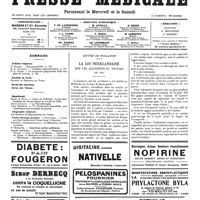 1462 - Page 1465 - Sommaire / Lettre de Hollande. La loi néerlandaise sur les accidents du travail de 1901