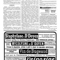 1502 - Page 1505 - Hôpitaux et hospices. Hôpital Saint-Antoine / Hôpital Cochin / Concours. Internat / Externat / Internat de Nanterre / Nouvelles. Distinctions honorifiques / Pathologie historique / Société d'Ophtalmologie de Paris / Renseignements et communiqués (Voir la suite, p. 1507.)