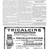 1521 - Page 1524 - Questions médico-militaires. Camp de vacances de Camiers [P. Bonnette] / Livres nouveaux. Précis-Atlas de dissection des régions, par MM. L. Testut, O. Jacob et H. Billet. (O. Doin, Paris 1921.) / Livres reçus