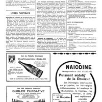 1548 - Page 1551 - Questions médico-militaires. L'Institut Pasteur et ses filiales [P. Bonnette] / Livres nouveaux. Radiologie des vaisseaux de la base du coeur, par M. M. H. Vaquez... et E. Bordet... Paris, 1920 (J.-B. Baillière et fils, éditeurs.)... / Livres reçus / Sommaires des revues. Lyon chirurgical / Revue de stomatologie