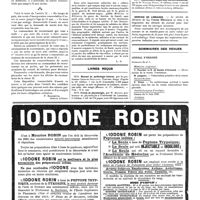1564 - Page 1567 - Questions médico-militaires. Renouvellement des sursis. [P. Bonnette] / Livres nouveaux. Cahiers de la victoire. Médecins et militaires, par Paul Abram... (La Renaissance du livre... Paris)... / Livres reçus / Sommaires des revues. Journal d'urologie