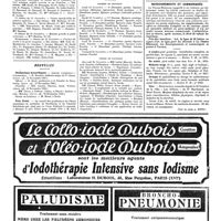 1574 - Page 1577 - Concours. Internat / Externat / Nouvelles. Distinctions honorifiques / Prix Nobel / Actes de la Faculté de Paris / Renseignements et communiqués (Voir la suite, p. 1579.)