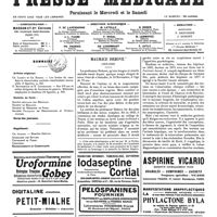 1578 - Page 1581 - Sommaire / Maurice Debove (1845-1920) [Nécrologie]