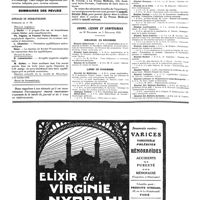 1592 - Page 1595 - Sommaires des revues. Annales de dermatologie / Cours, leçons et conférences du 28 novembre au 5 décembre 1920. Dimanche 28 novembre / Lundi 29 novembre