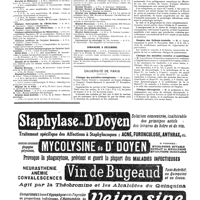 1599 - Page 1602 - Cours, leçons et conférences du 28 novembre au 5 décembre 1920. Vendredi 3 décembre / Samedi 4 décembre / Dimanche 5 décembre / Université de Paris. Clinique des maladies contagieuses / Hospice des Enfants-Assistés / Clinique des maladies cutanées et syphilitiques / Clinique chirurgicale