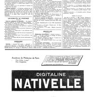1652 - Page 1655 - Université de Paris. Clinique médicale de l'hôpital Cochin / Clinique chirurgicale / Clinique médicale / Universités de Province/ Ecole de médecine de Marseille / Concours. Internat / Ecole de médecine de Marseille / Nouvelles. Distinctions honorifiques / Protistologie pathologique / Actes de la Faculté de Paris