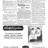 1698 - Page 1701 - Nouvelles. La ligue de prophylaxie mentale / Création de piscines municipales / Nécrologie / Actes de la Faculté de Paris / Renseignements et communiqués (Voir la suite, p. 1703.)