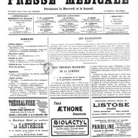 1702 - Page 1705 - Sommaire / Les radiations / Les théories modernes de la lumière