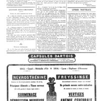1708 - Page 1711 - La médecine à travers le monde. Italie / Questions médico-militaires. Cumul de deux pensions de veuve / Pensions temporaires [P. Bonnette] / Livres nouveaux. Consultations pour les maladies des voies digestives, par Gaston Lyon... (Masson et Compagnie, éditeurs), Paris, 1920... [L. Rivet]