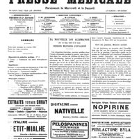 1750 - Page 1753 - Sommaire / La nouvelle loi allemande du 12 mai 1920 sur les pensions militaires d'invalidité / Tarif des pensions. Mesures sociales