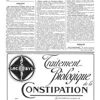 1765 - Page 1768 - Hôpitaux et hospices. Hôpital Sadiki / Concours. Office départemental d'hygiène sociale de l'Hérault / Consultation départementale ambulante de l'Oise / Médecin stagiaire de l'assistance médicale / Ecole de médecine de Clermont-Ferrand / Ecole nationale vétérinaire de Lyon / Nouvelles. Ecole d'anthropologie (Voir la suite, p. 1771.)