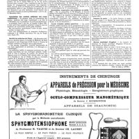 1768 - Page 1771 - Nouvelles. Les médecins et l'impôt sur les bénéfices de guerre / Association des anciens médecins des corps combattants / Société de médecine de Paris / Médecins inspecteurs des écoles / Association corporative des étudiants en médecine / Cercle d'études médico-sportives / Les exploitants de sources thermales, quels qu'ils soient, paient la taxe d'affaires / Vacance de poste / Bureau municipal d'hygiène (Voir la suite, p. 1773.)